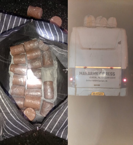 A cache of bombs recovered from a bus going from Bengal to Bihar